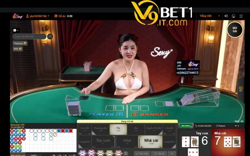 Hướng dẫn chơi Baccarat V9bet với nhiều cửa để đặt cược